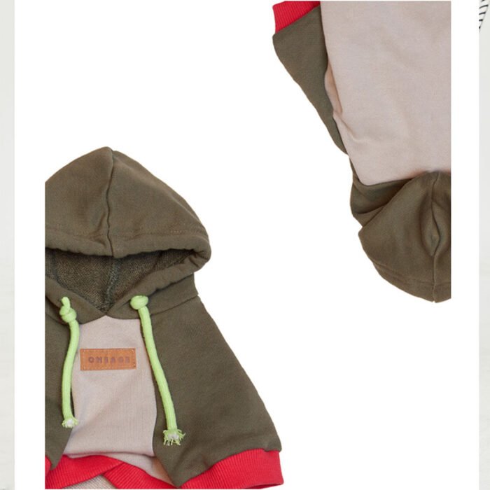 Essential Dog Hoodie-Rose red edge